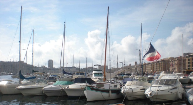 Boats by the harbour-front at the old Port Vieux